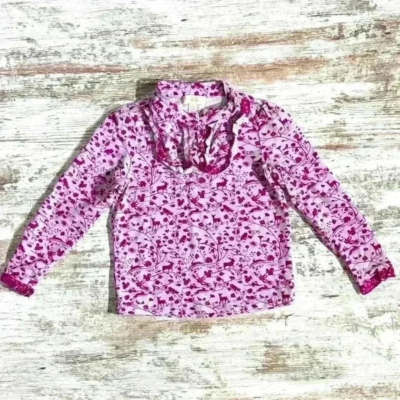 Matilda Jane Forest‎ pattern pink & purple girls long sleeve shirt size 2t - Picture 1 of 4